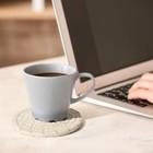 Coasters Set Of 8 For Drinks Coffee  Cotton Woven 4 Colors Absorbent Coaster Wit