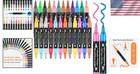 24 Colors Dual Tip Acrylic Paint Marker Pens Set  Multifunctional Acrylic Tip