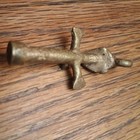 African Ashanti Akan Fertility Pendant Brass 