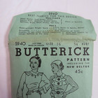 Antique Butterick 1920s New Deltor Pattern 5940 Junior Miss Frock Size 16