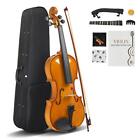 New 4 4 Acoustic Violin Full Size With Case Bow Rosin School Band Natural