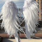    acgn   exhibition Cosplay Angel Wings Halloween Prop White Feathered Angel Limb