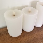  lot 4  Luminara Real Flame-effect Ivory Flameless Led Pillar Candles