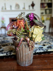 Dollhouse Miniature Artisan After Christmas Trash Bin  1 12