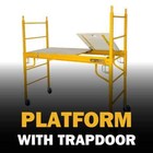 2 41 Ft x5 6 Ft x 125 Ft  Wood Platform Walk Board With Trap Door For Baker Scaf