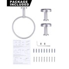 3-piece Bath Hardware Set With Towel Ring And Towel robe Hooks In Stainless Stee