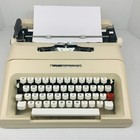 Vintage 1970 s Olivetti Lettera 35 Typewriter With Hard Case From Spain Types 