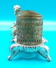 Vintage Cherub Lipstick Holder Gold Tone Filigree