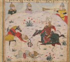 Antique Safavid Shahnameh Islamic Persian Miniature Painting Manuscript 1600 Ad
