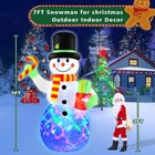 7 Ft Christmas Inflatables Snowman Outdoor Decorations With Candy Cane Gift B   