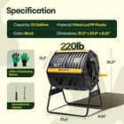 Maygrove Outdoor Compost Bin 53 Gallon Dual Chamber For Garden