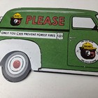 Vintage Smokey Bear Sign - Prevent Fires Service Truck Pump Porcelain Sign