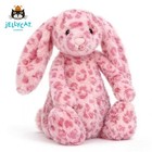 Jellycat Nwt Hopscone Luxe Bunny Plush Toy Pink Leopard Print Bashful Bunny Doll
