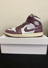 Nike Jordan Air 1 Mid Size Men 8   Women 9 5 Pure Platinum  Purple  White