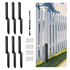 6 Pack Fence Post Repair Kit - Quick Fix Broken leaning 2x2 Wood Posts