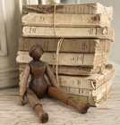 Wooden Jointed Doll Grodnertal Antique Vintage Style Folk Folke Art Primitive