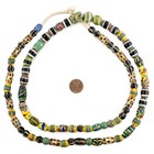 Oval Antique Venetian African Millefiori Trade Beads  15818 10mm Ivory Coast