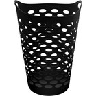 Flexible Laundry Hamper W  Carrying Handles Ventilation Holes Round Basket New