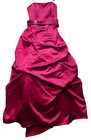 90s Strapless Red Ballgown Bridesmaid Evening Puffy Pageant Formal Prom Dress S