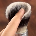 Men Silvertip Badger Synthetic Hair Shaving Brush Stainless Steel Handle Barber