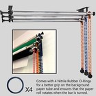 118  3m Stainless Metal Tube Crossbar For Studio Backdrop Wall Mount System