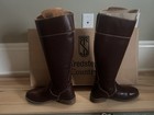 Tredstep Country Shannon Side Zip Tall Boots Women s Size 9 Wide Calf Mahogany