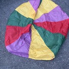 Lot Of 7 Kids 6 Foot 6 Handle Play Parachutes Rainbow Color