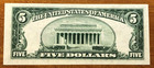 1953-b  5 Five Dollar United States Red Seal Star Note - Crisp Uncirculated