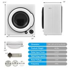 13 2 Lbs Electric Tumble Compact Laundry Dryer Stainless Steel Tub 1350 W