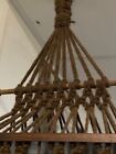 Vtg Vintage Xl Boho Macrame Style Hanging Multi Level Plant Holder shelf 7 Feet 