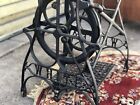 White Treadle Sewing Machine Table Cast Iron Base 