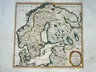 Scandinavia 1647 Nicolas Sanson Unusual Large Antique Map In Colors 17th Century