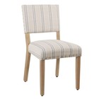 Homepop Armless Linen Dining Chair Set Of 2 Modern Wood Blue White