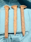 Vintage Railroad Iron Spikes   Railroad Stake Nails  Lot Of 3