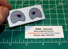 2000-current New England Patriots Football Gumball Helmets  diecut Decals Only 