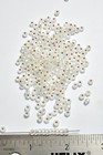 348g Vintage Czech Glass Seed Beads 6 0  e  Crystal Silver Lined Matte White