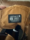 Carhartt Duck Bib Overalls Size Xl Short Brown Loose Fit