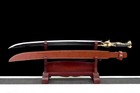 Wushu Broadsword Blade Cosplay Edge Glaive Manganese Steel Groove Dragon Handle