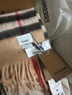 Burberry Cashmere Scarf 100  Cashmere Check Plaid 66 1x11 8