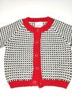 Hanna Andersson Cardigan Sweater Size 70  6-12 Months  Black White Chunky Knit