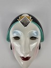 Vintage Lady Vandor 1985 Pelzman Designs Ceramic Wall Mask Hand Painted Retro 2