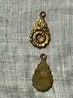 12 Vintage Gold Finished Teardrop Shaped Boho Charms By Guyot