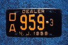 1958 New Jersey Dealer License Plate