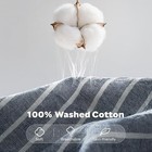  Cotton Duvet Cover King Size - Blue King 104   90   03- Blue Vertical Pinstripe