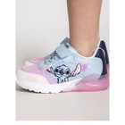 Disney Stitch Girls Light-up Sneakers Blue Pink Hook   Loop New Size Eu 32