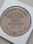 Vintage 1963 Wooden Nickel Middletown Ny 75th Anniversary Diamond Jubilee