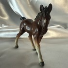 Vintage Porcelain Brown Thoroughbred Foal Colt Horse Figurine Made In Japan