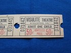 Vintage Visulite Theatre Child 50 Cent Tickets  strip Of 4  Movie cinema - Va