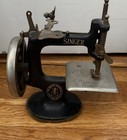 Vintage Singer  Mini Sewing Machine Model 20 Antique Hand Crank