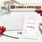 Pink Bow Birthday Invitation Cards For Girls Adult Teens  Birthday Party Supplie